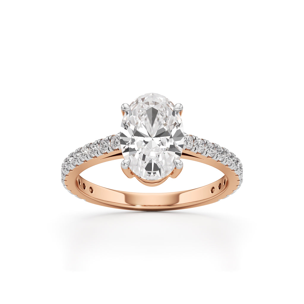 Eternessa 2.25Ct Oval Cut Engagement Ring