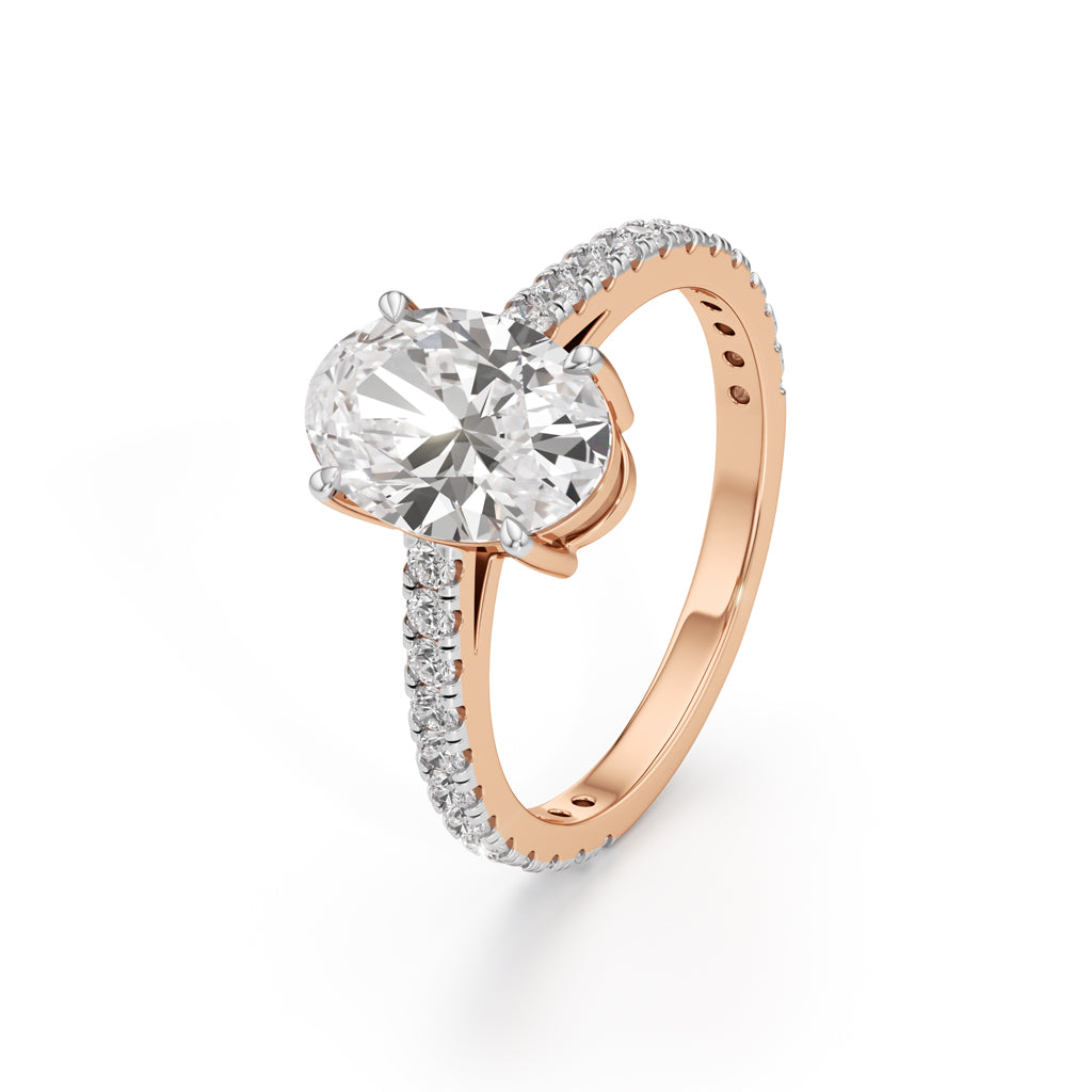 Eternessa 2.25Ct Oval Cut Engagement Ring