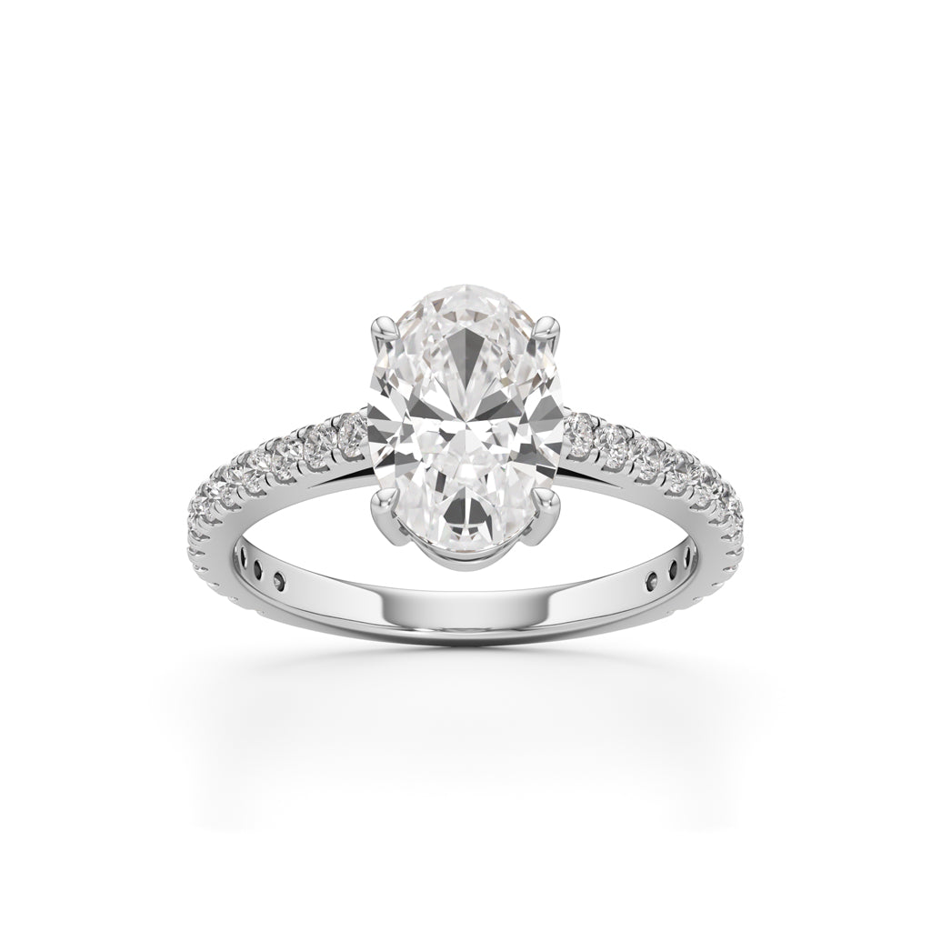 Eternessa 2.25Ct Oval Cut Engagement Ring