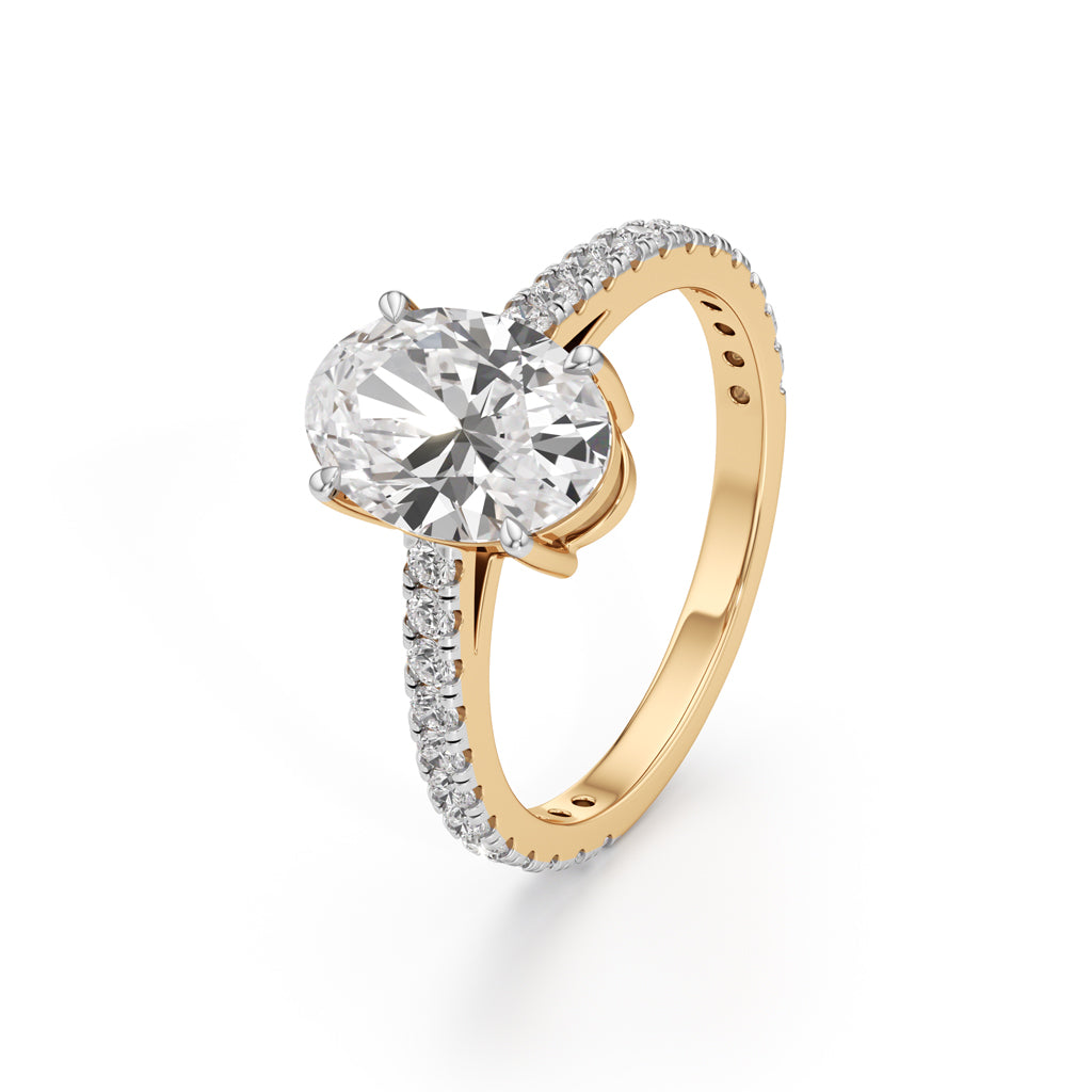Eternessa 2.25Ct Oval Cut Engagement Ring