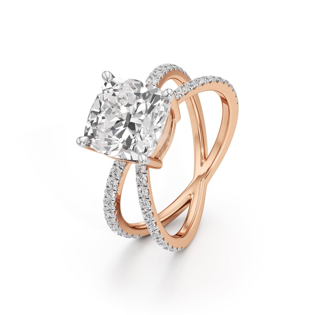 Velarix 4Ct Trilliants Round Cut Ring