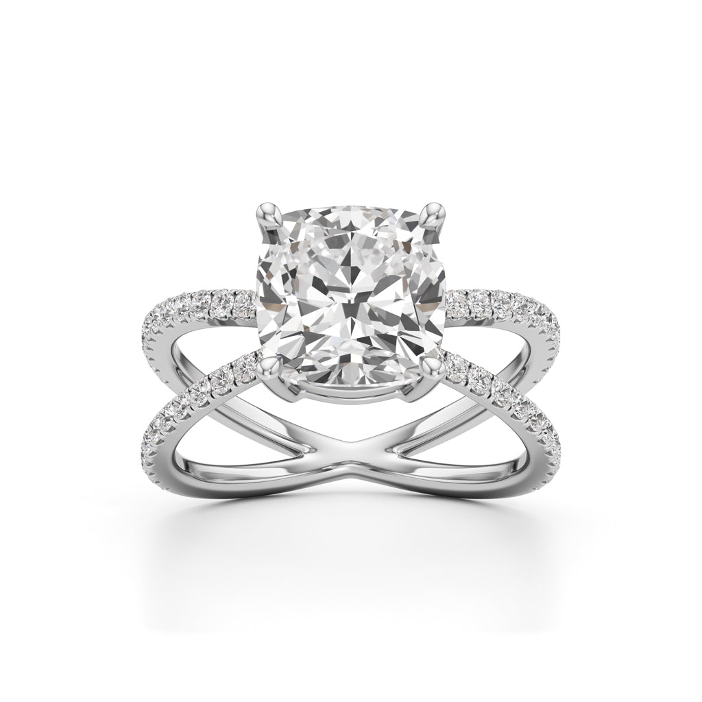 Velarix 4Ct Trilliants Round Cut Ring