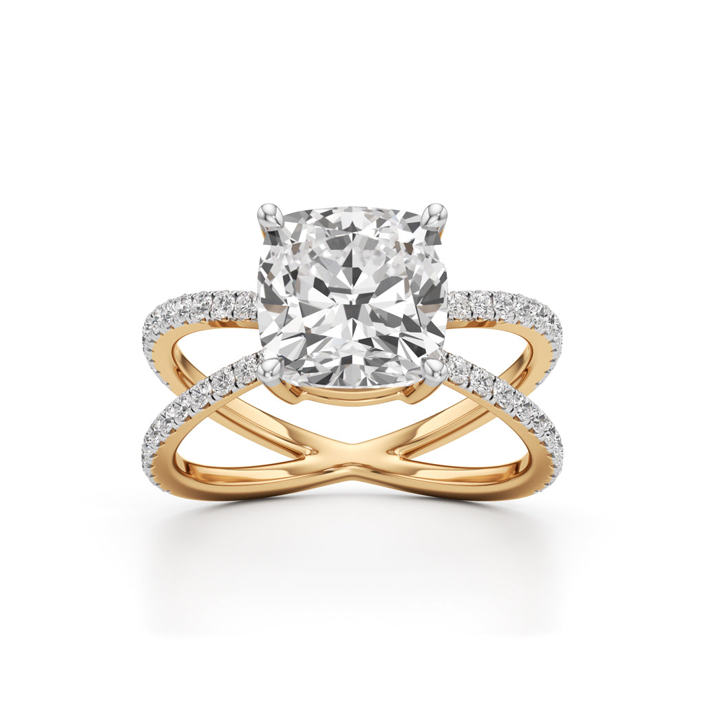 Velarix 4Ct Trilliants Round Cut Ring