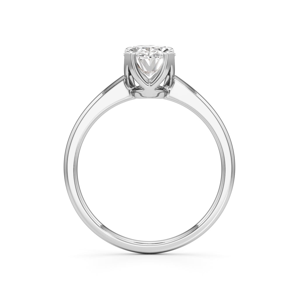 Solinaia 1.5Ct Four Tab Prong Oval Cut Ring