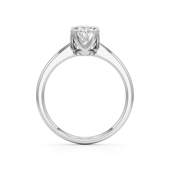 Solinaia 1.5Ct Four Tab Prong Oval Cut Ring