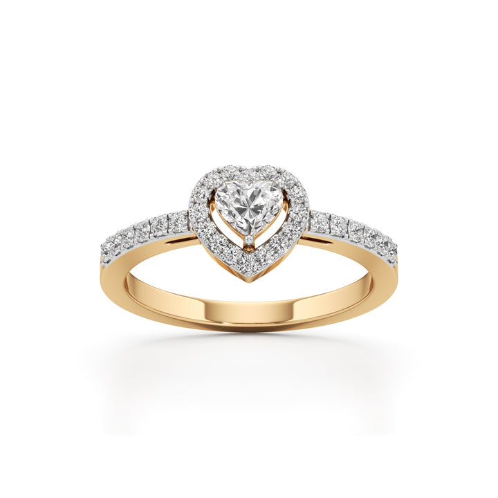 Halaxira Heart Cut Halo Ring