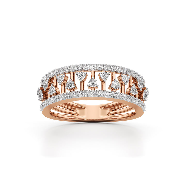 Charmiera Pave Round Cut Classic Ring