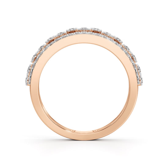 Charmiera Pave Round Cut Classic Ring