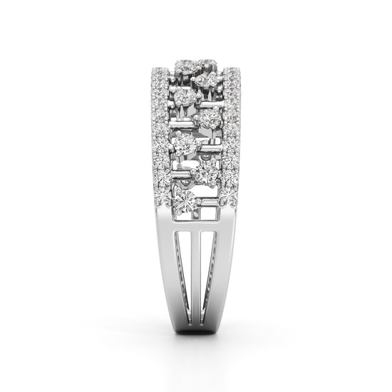 Charmiera Pave Round Cut Classic Ring