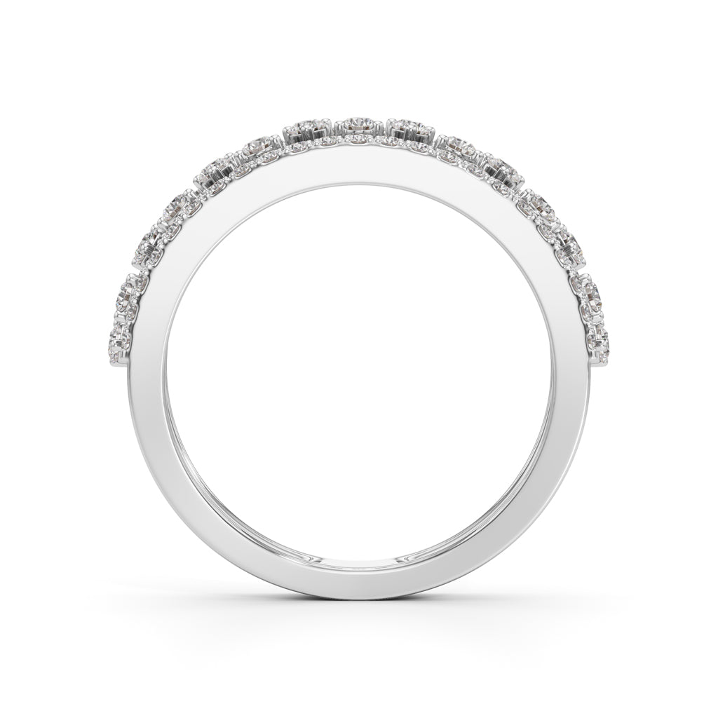 Charmiera Pave Round Cut Classic Ring