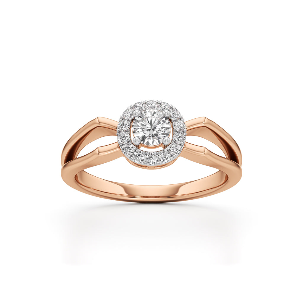 Deliora Split Round Cut Delicate Ring