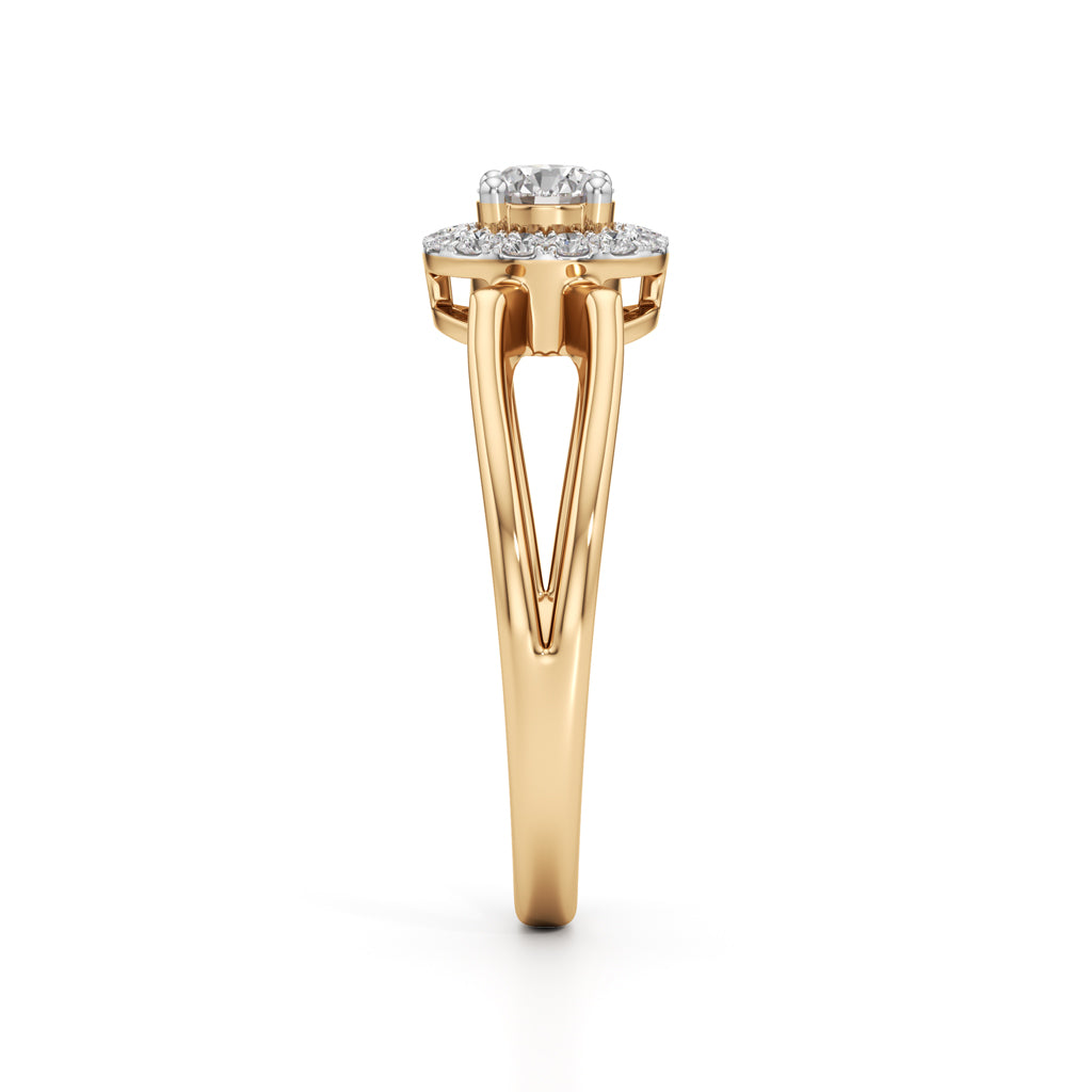 Deliora Split Round Cut Delicate Ring