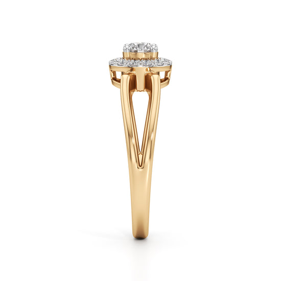 Deliora Split Round Cut Delicate Ring