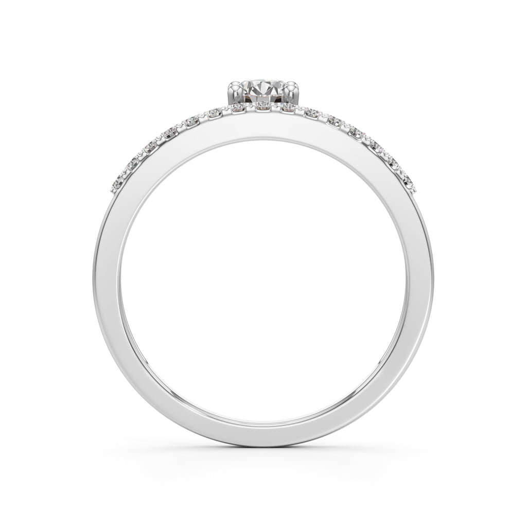 Delicara Split Shank Delicateround Cut Ring