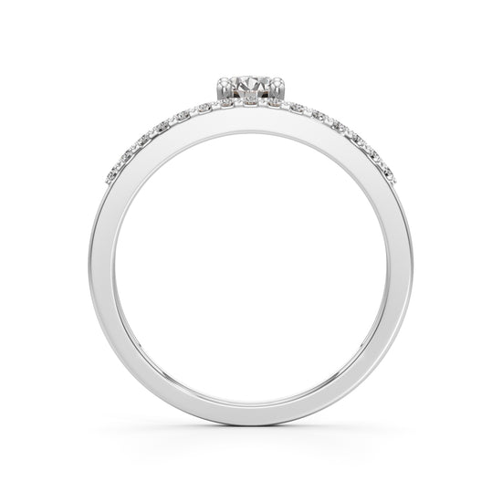 Delicara Split Shank Delicateround Cut Ring