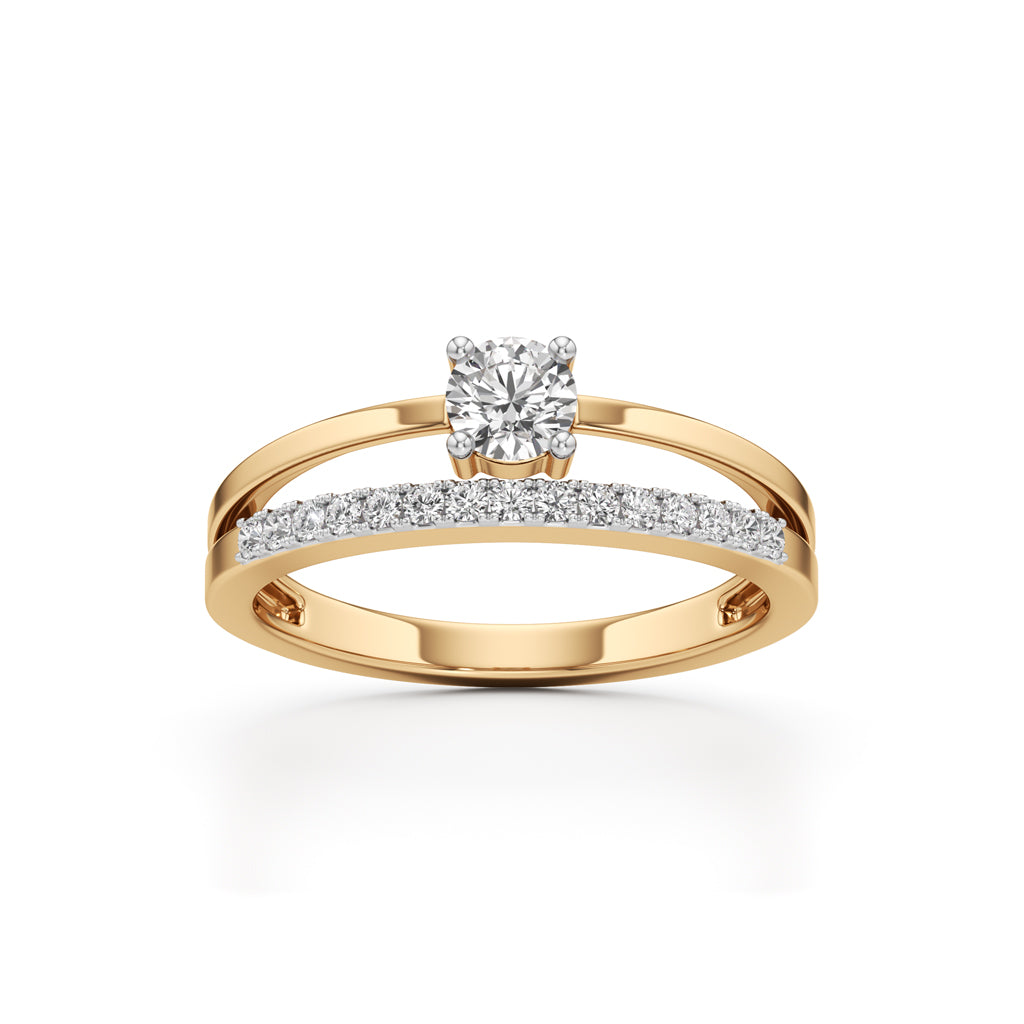 Delicara Split Shank Delicateround Cut Ring