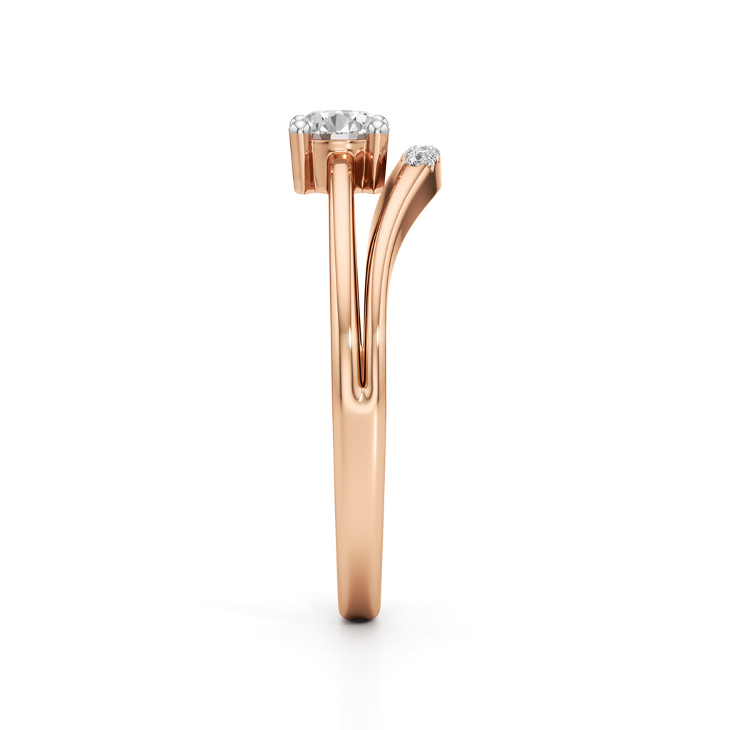 Delavira Split Shank Round Cut Delicate Ring