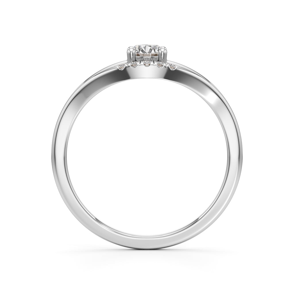 Delavira Split Shank Round Cut Delicate Ring