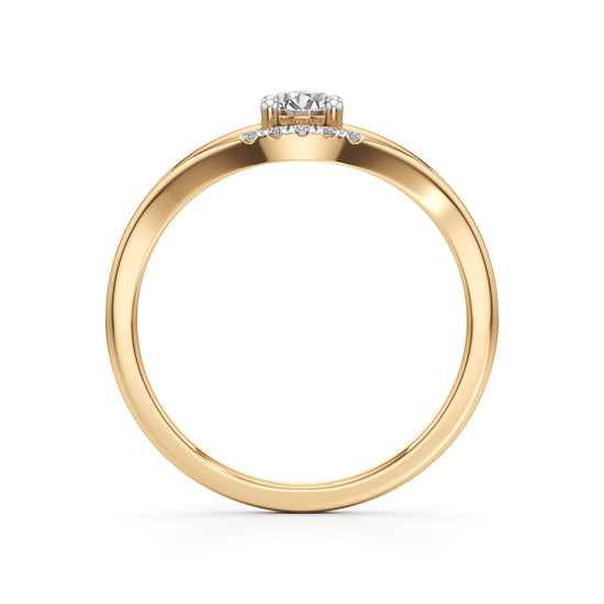 Delavira Split Shank Round Cut Delicate Ring