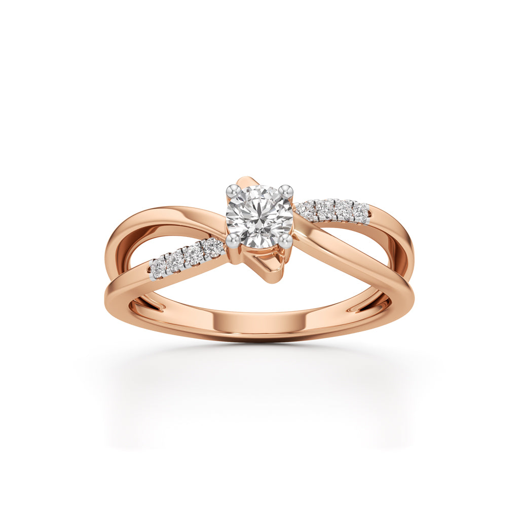 Levornia Split Shank Round Cut Classic Ring