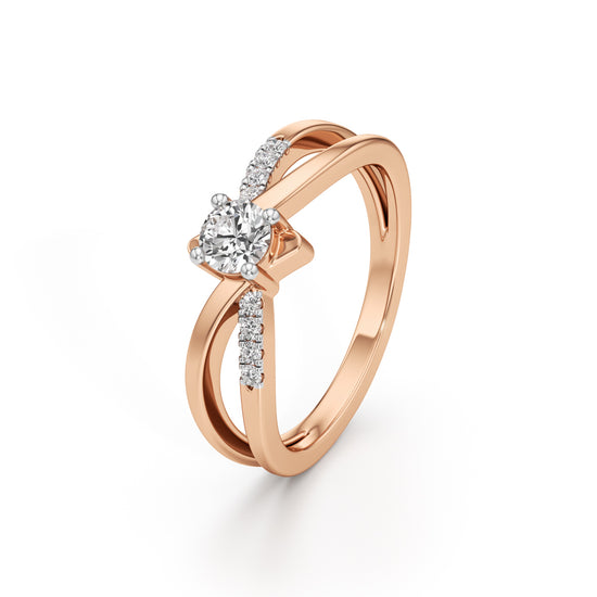 Levornia Split Shank Round Cut Classic Ring