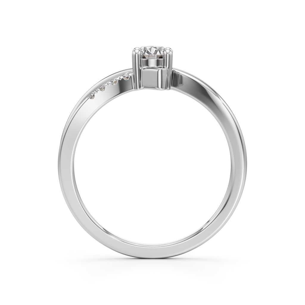 Levornia Split Shank Round Cut Classic Ring