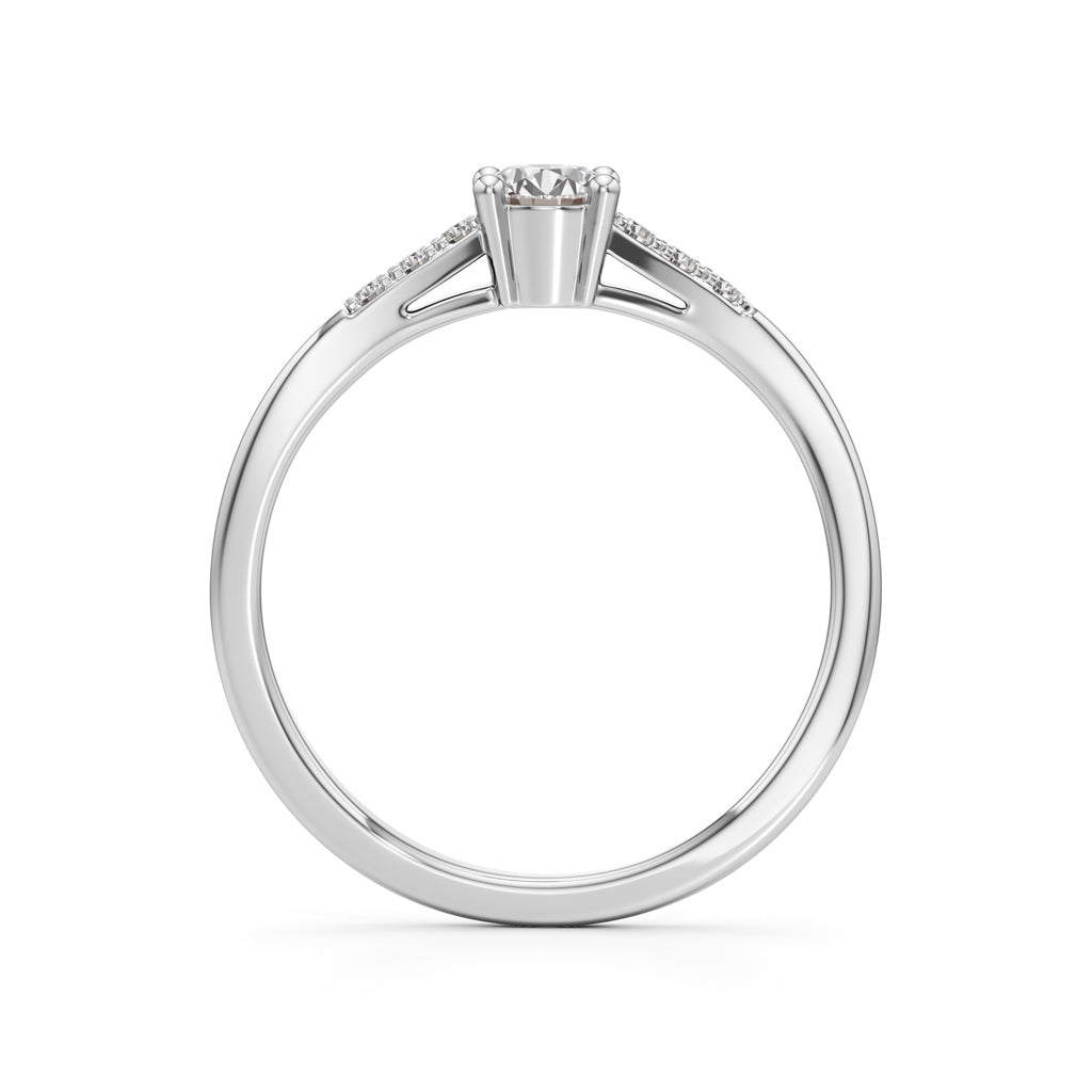 Delissa Four Prong Round Cut Delicate Ring