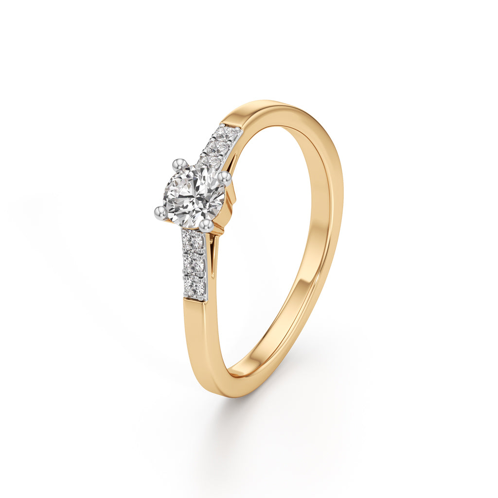 Delissa Four Prong Round Cut Delicate Ring