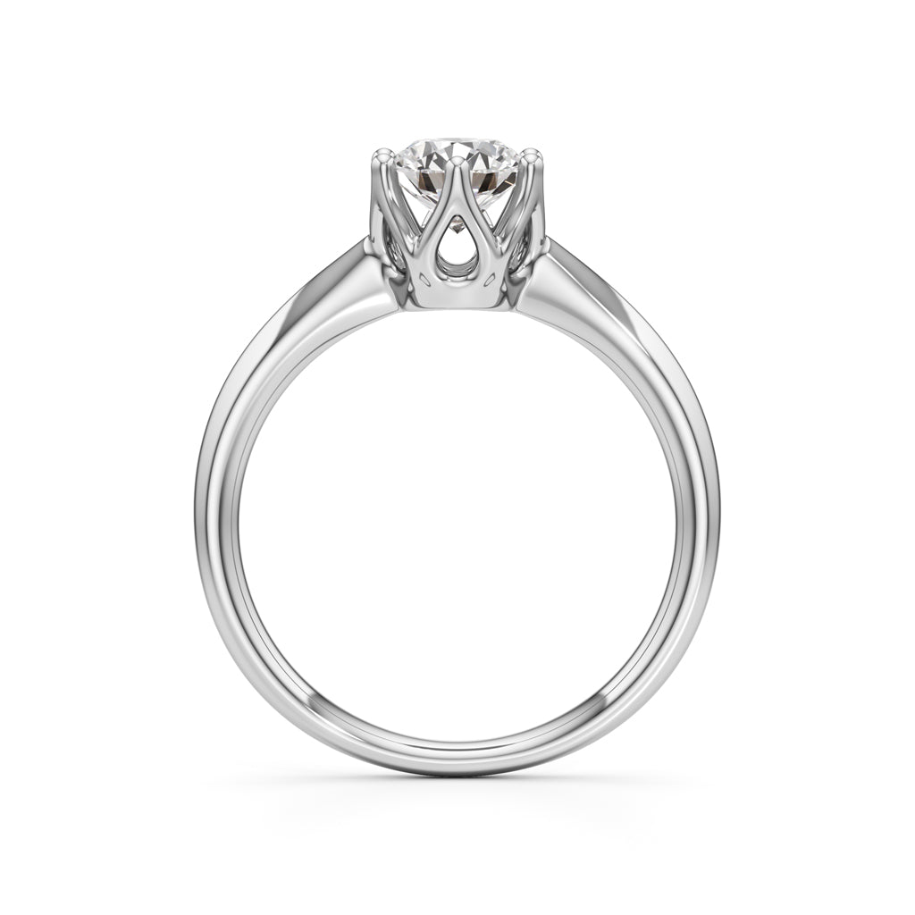 Soliantia 0.75Ct decorative round cut solitaire ring