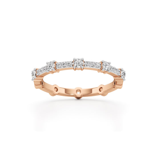 Brilliant Round Delicate Gold Ring