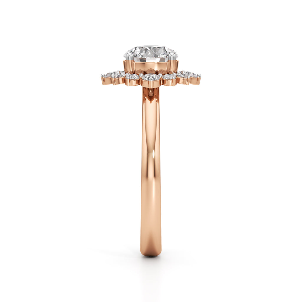 1.25Ct Brilliant Round Halo Ring