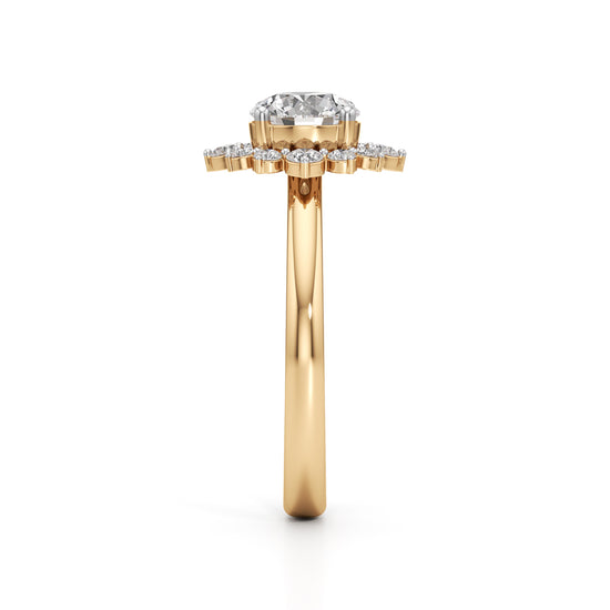 1.25Ct Brilliant Round Halo Ring