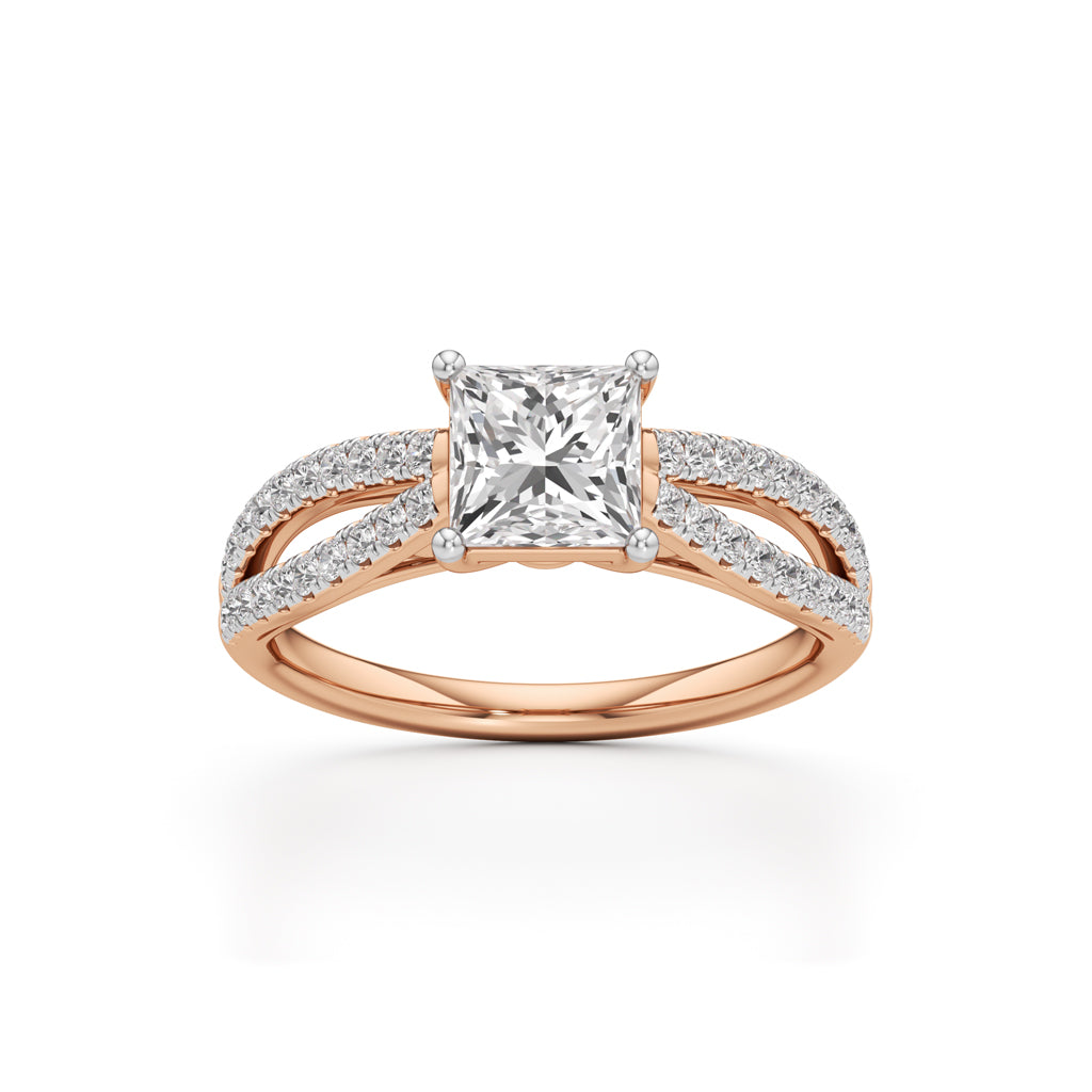 Nayla Princess-Cut Solitaire Ring