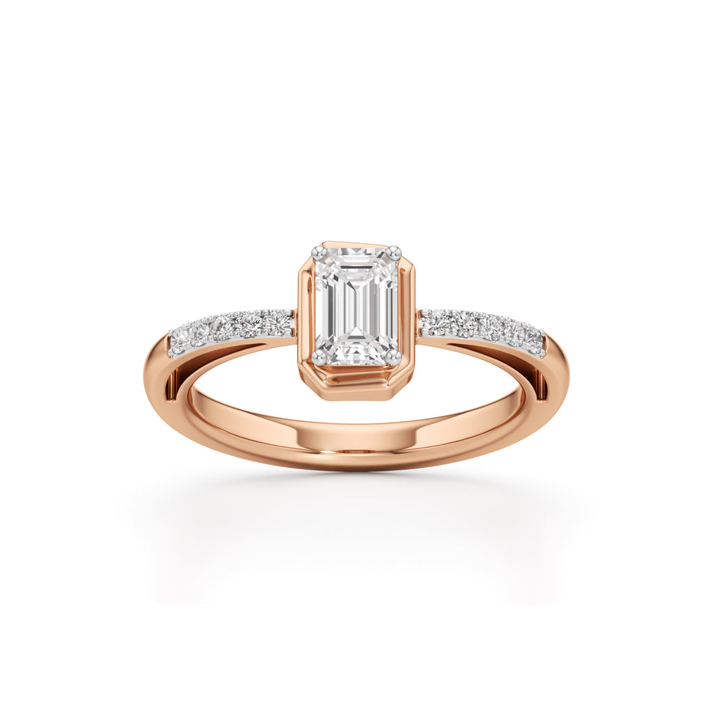 Aurora Deco Emerald Ring