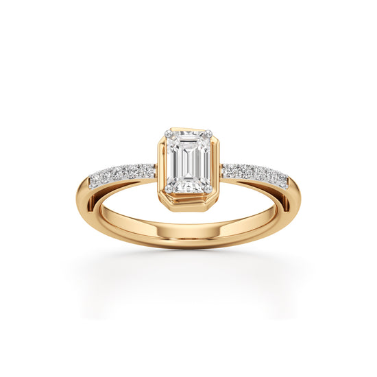 Aurora Deco Emerald Ring