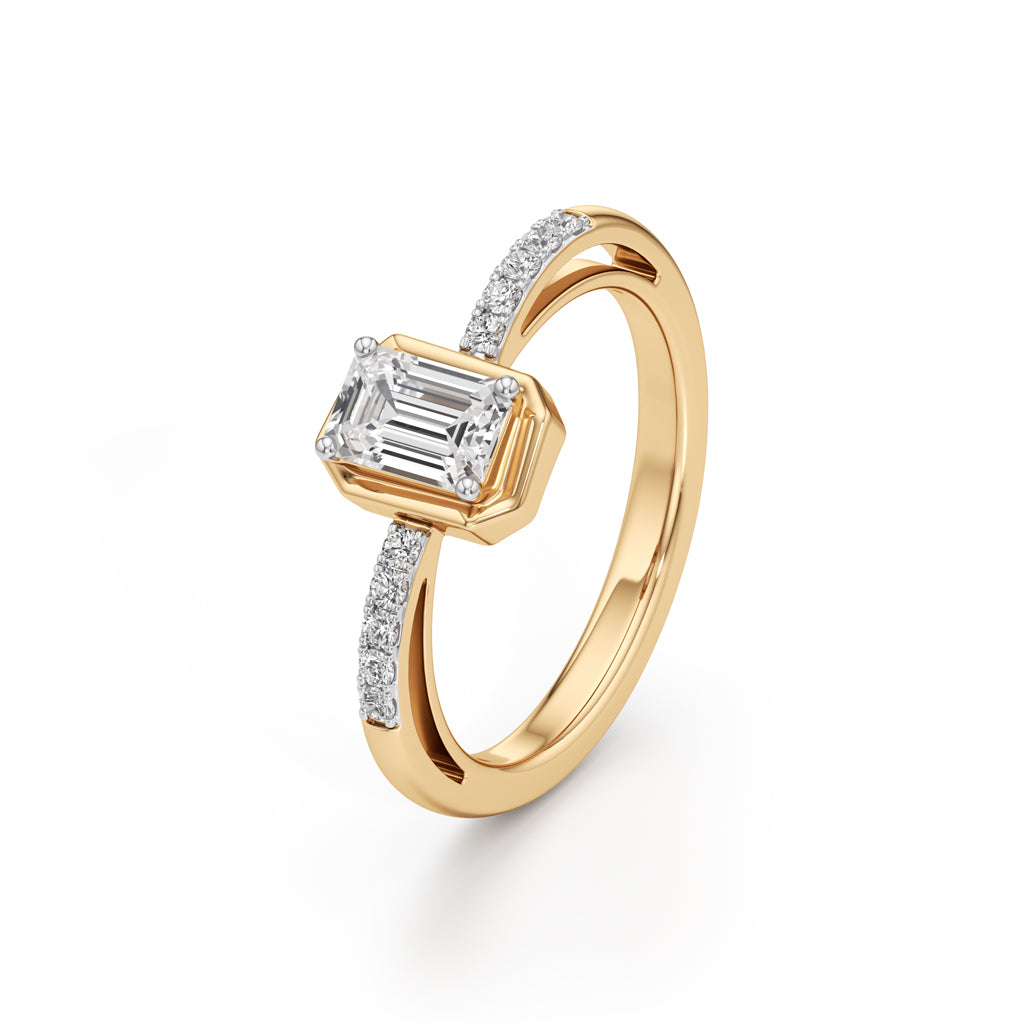 Aurora Deco Emerald Ring