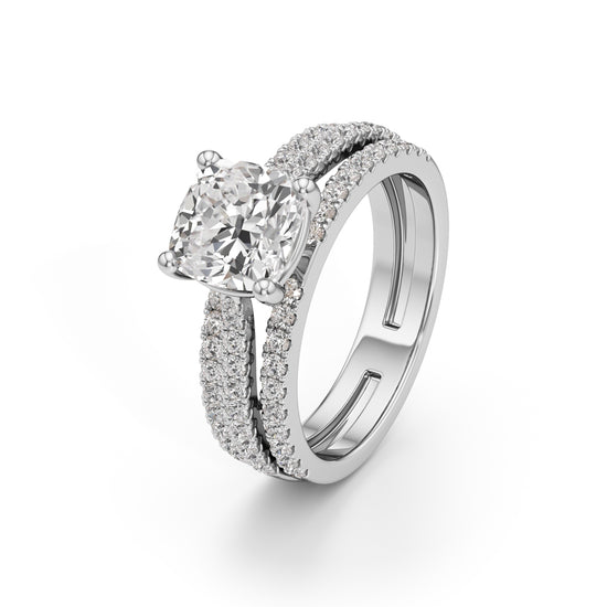 The Empress Cushion-Cut Diamond Ring