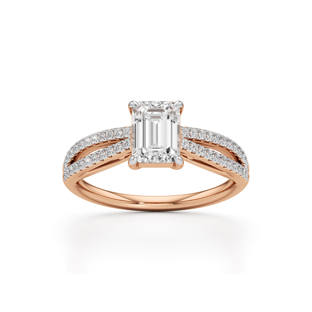 Elowen Emerald Diamond Ring