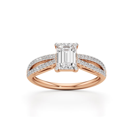 Elowen Emerald Diamond Ring