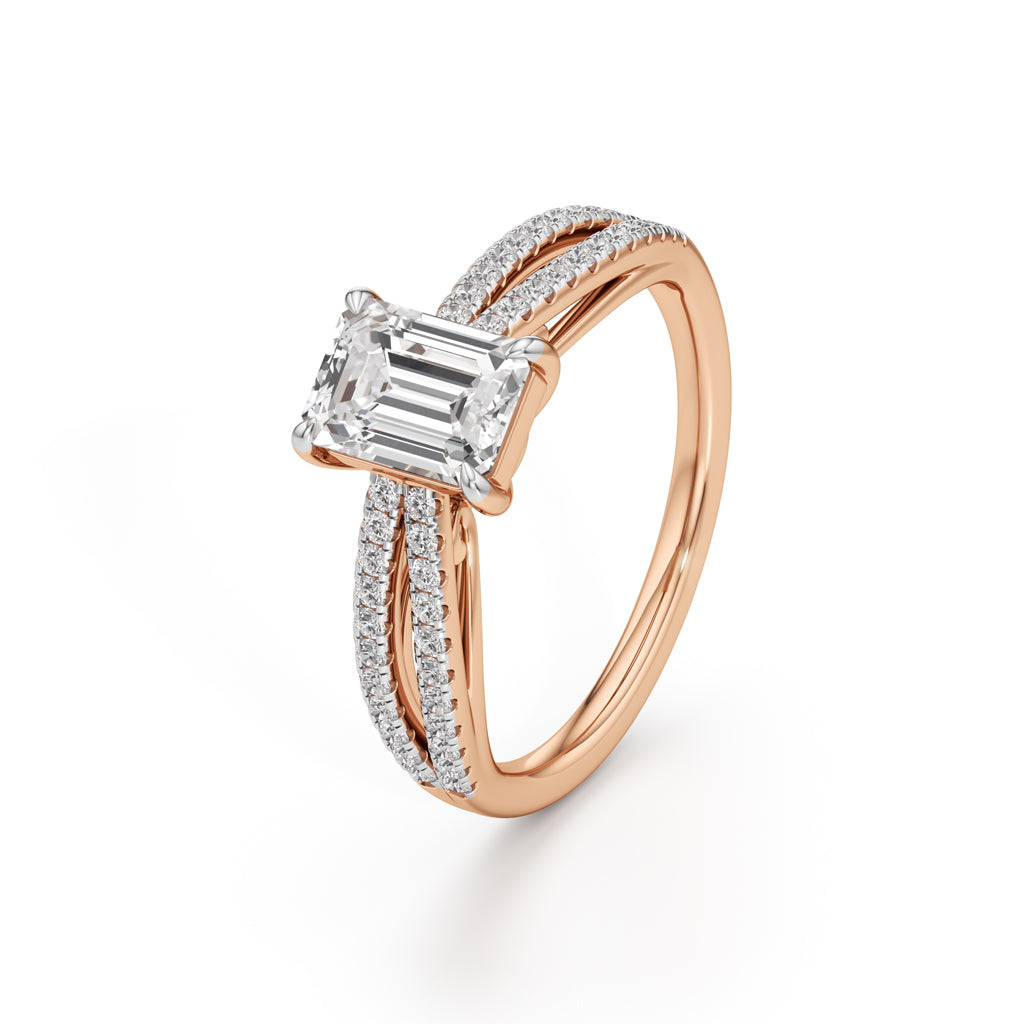 Elowen Emerald Diamond Ring