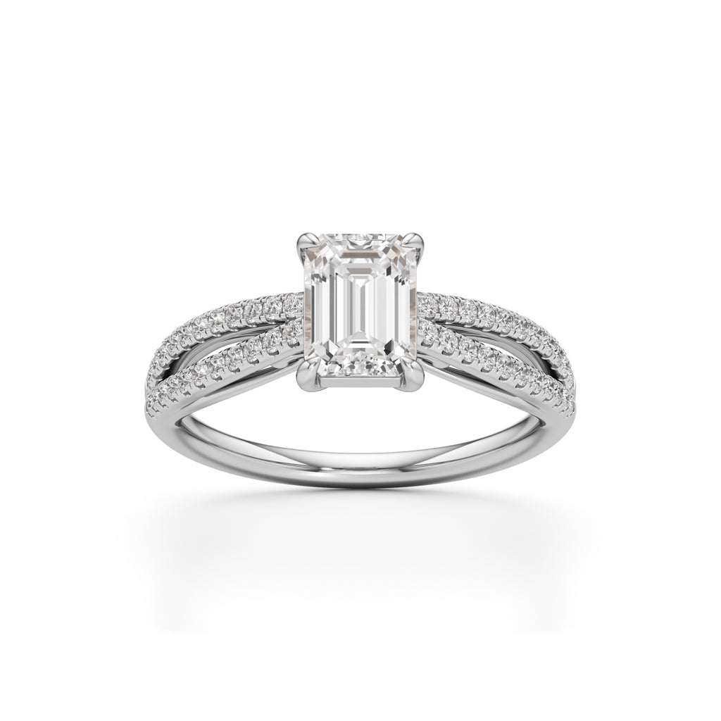 Elowen Emerald Diamond Ring