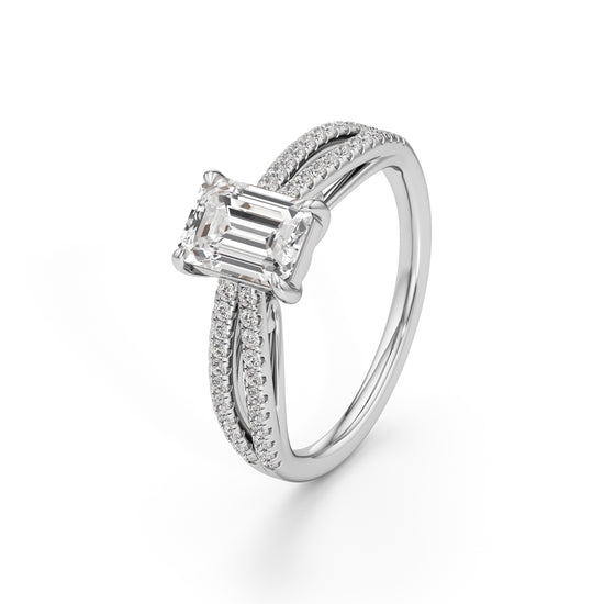 Elowen Emerald Diamond Ring