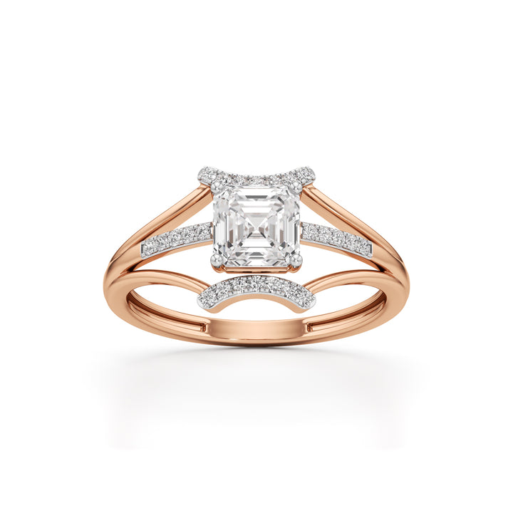 Sovereign Asscher Diamond Ring