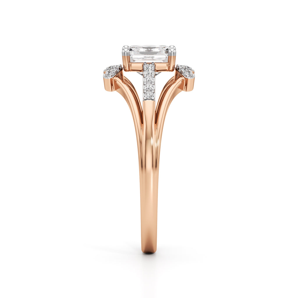 Sovereign Asscher Diamond Ring