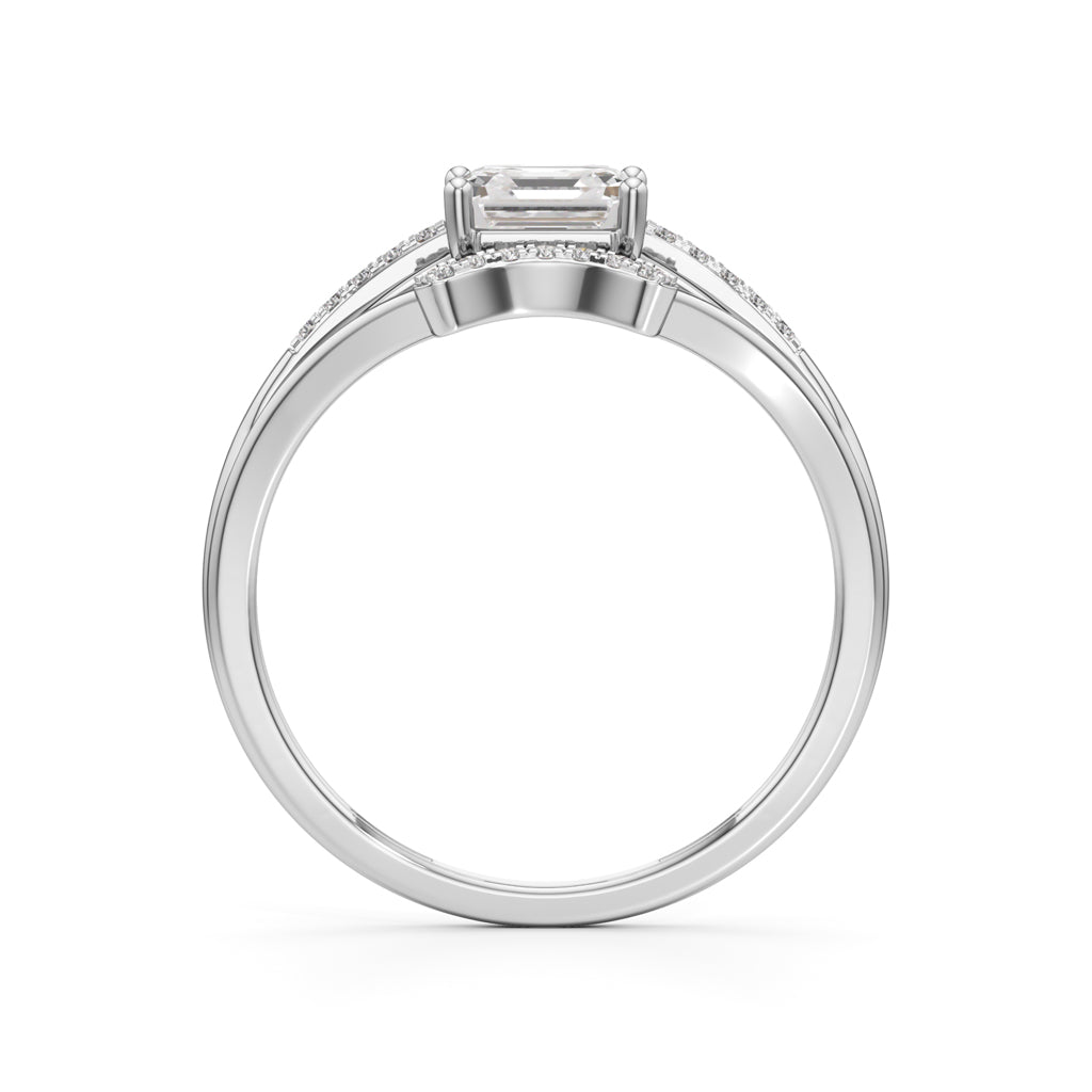 Sovereign Asscher Diamond Ring