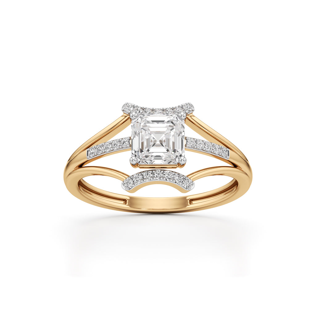 Sovereign Asscher Diamond Ring