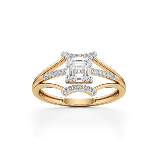 Sovereign Asscher Diamond Ring