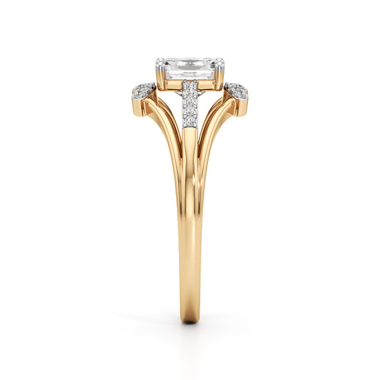 Sovereign Asscher Diamond Ring