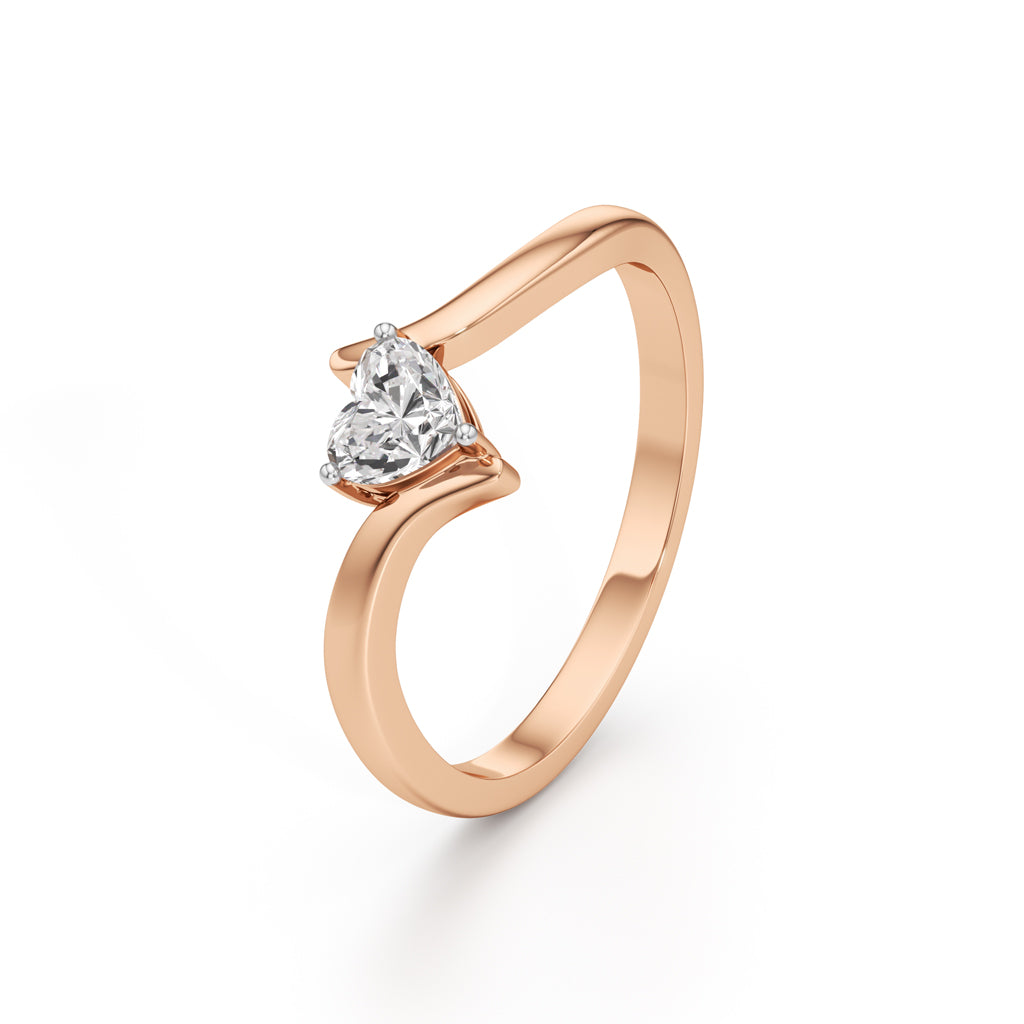 Sweetheart Twist Gold Ring