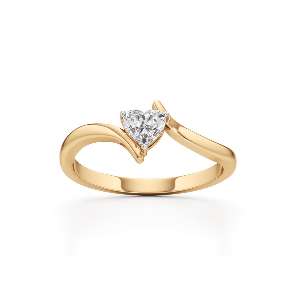 Sweetheart Twist Gold Ring